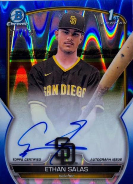 Ethan Salas [Blue RayWave] #CPA-ESS Prices | 2023 Bowman Chrome