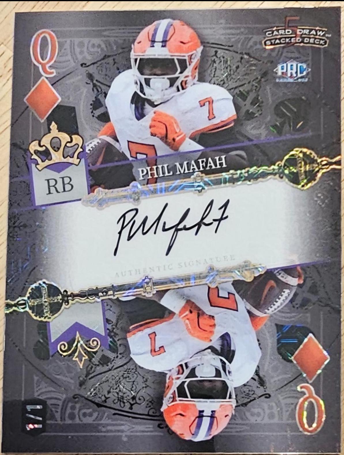 Phil Mafah #SDPD-PMA 2024 Wild Card 5 Card Draw Football
