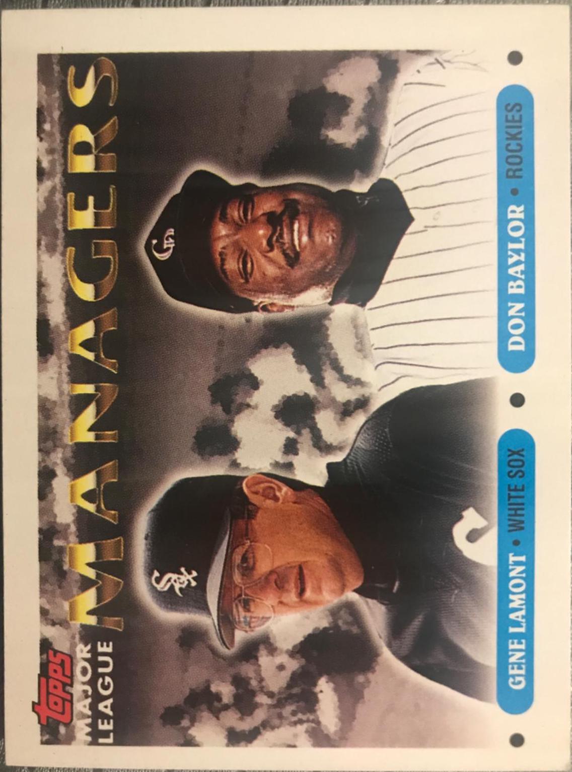 Gene Lamont, Don Baylor #504 Baseball Cards 1993 Topps
