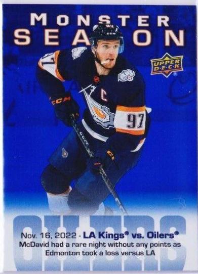 Connor McDavid #MS-17 Hockey Cards 2023 Upper Deck Monster Season