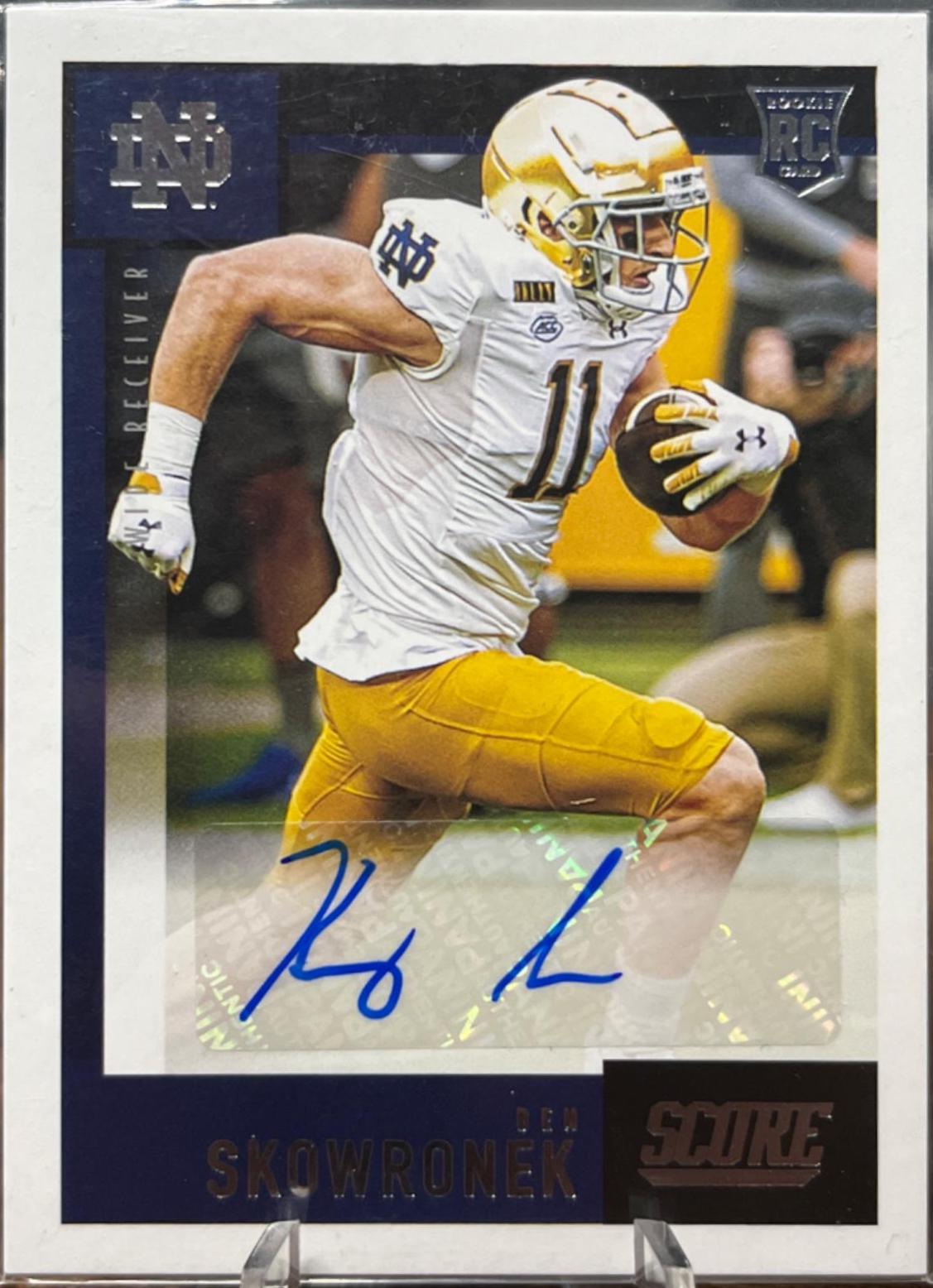 Ben Skowronek #SA-BSK Football Cards 2021 Panini Chronicles Draft Picks Score Rookie Autographs