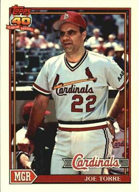 Joe Torre #351 Baseball Cards 1991 Topps Tiffany
