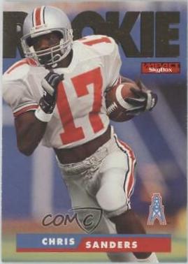 Chris Sanders #194 Football Cards 1995 Skybox Impact