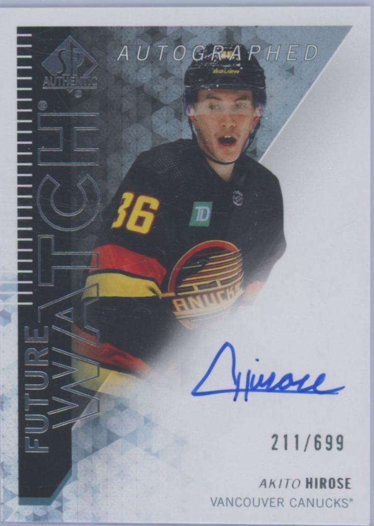 Akito Hirose #RFWA-AH 2023 Sp Authentic Retro Future Watch Autograph Hockey