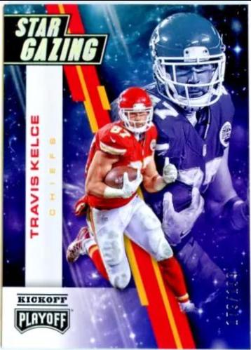 Travis Kelce #18 Football Cards 2017 Panini Playoff Star Gazing