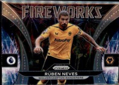 Ruben Neves #17 Soccer Cards 2022 Panini Prizm Premier League Fireworks