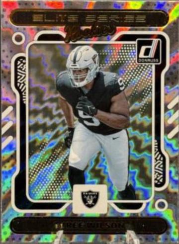 Tyree Wilson #3 Football Cards 2023 Panini Donruss The Elite Series Rookies