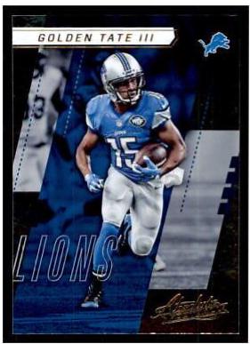 Golden Tate III #67 Football Cards 2017 Panini Absolute