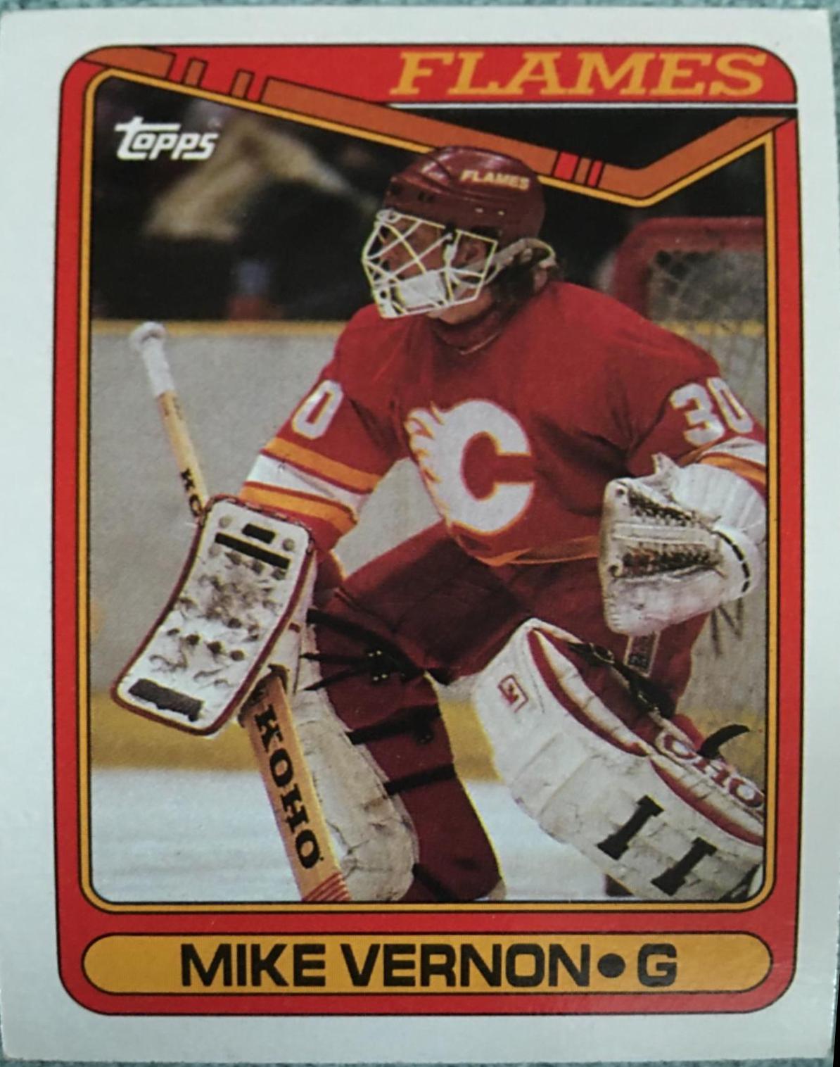 Mike Vernon #351 Hockey Cards 1990 Topps