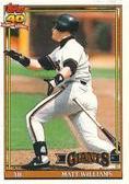 Matt Williams #9 Baseball Cards 1991 Topps Cracker Jack Series 2