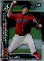 Aaron Blair #BTP-28 Baseball Cards 2016 Bowman Scouts' Top 100 Prices