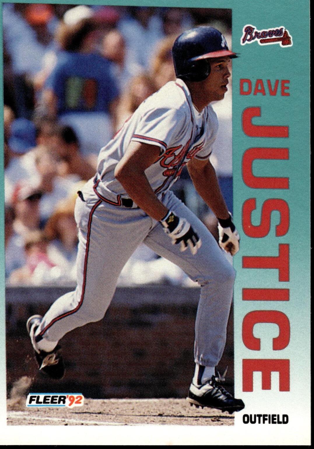 Dave Justice #360 Baseball Cards 1992 Fleer