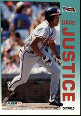 Dave Justice #360 Baseball Cards 1992 Fleer Prices