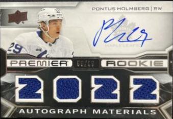 Pontus Holmberg #PRA-PH Hockey Cards 2022 Upper Deck Premier Rookie Auto Jersey