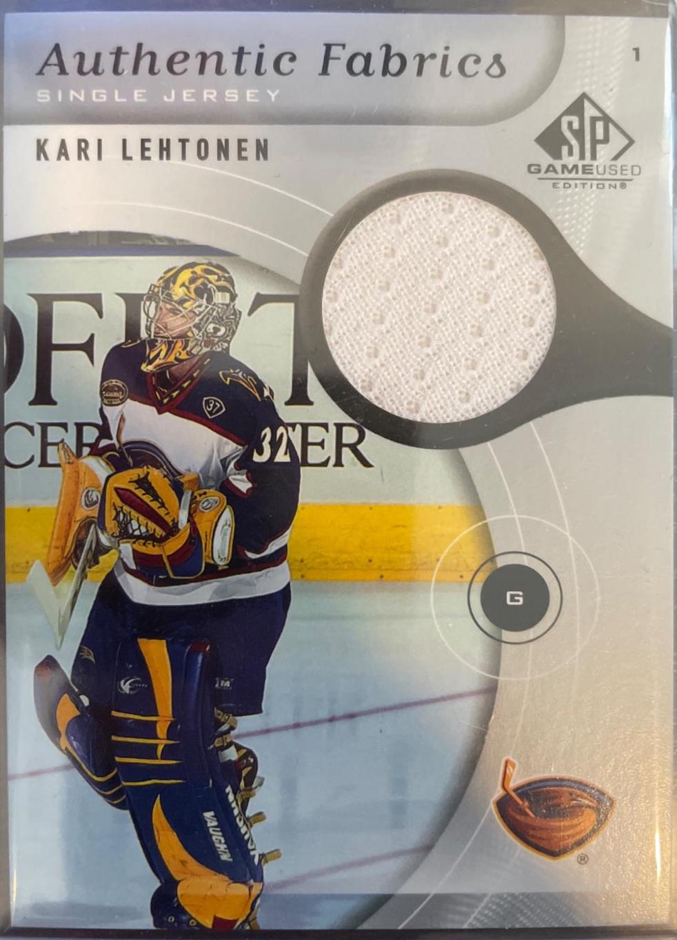 Kari Lehtonen #AF-KL Hockey Cards 2006 SP Game Used