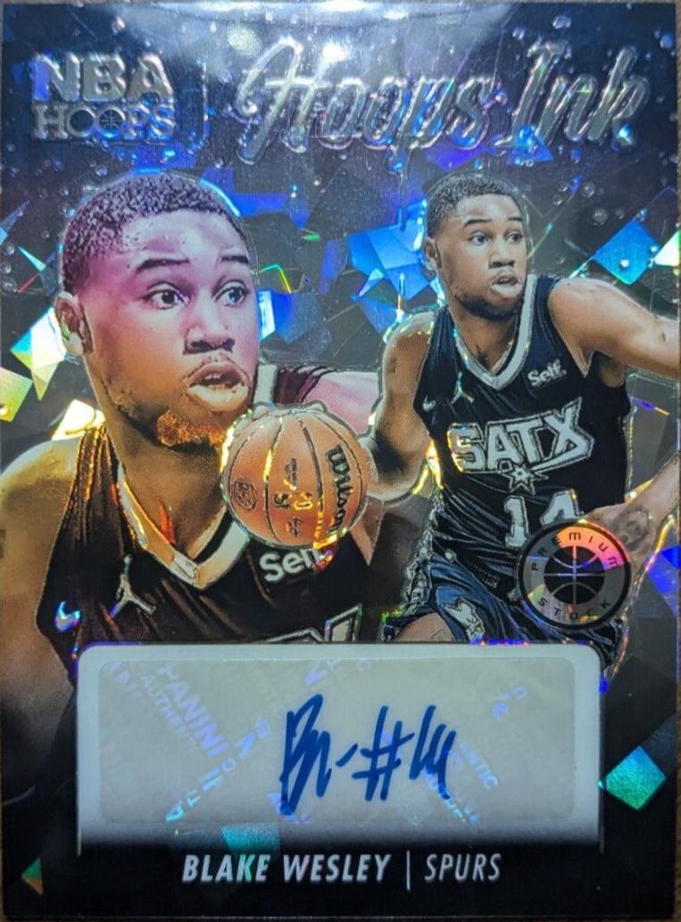 Blake Wesley #3 Basketball Cards 2023 Panini Hoops Premium Stock Ink