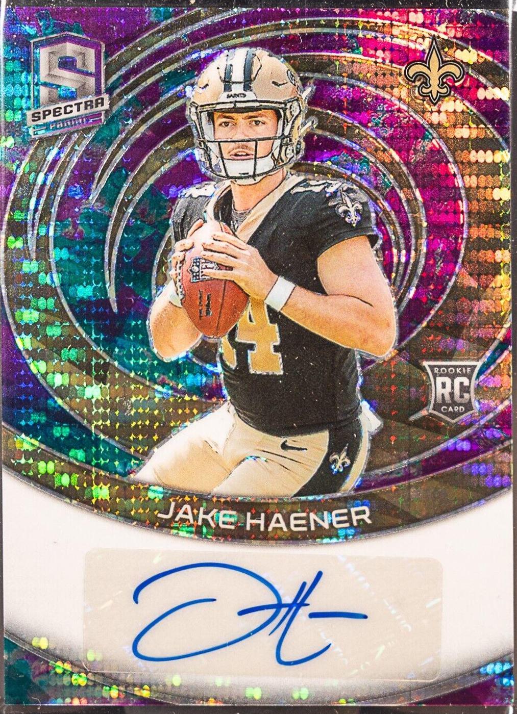 Jake Haener #29 Football Cards 2023 Panini Spectra Rookie Autograph Celestial