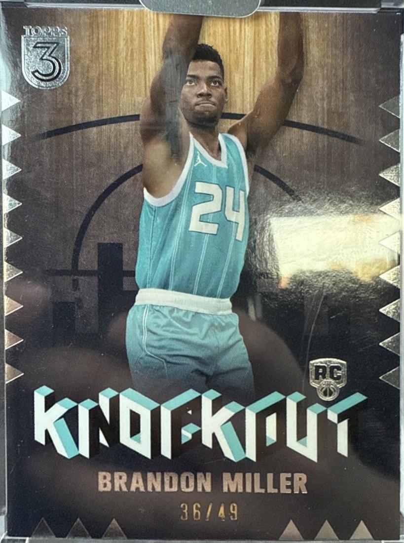 Brandon Miller #KO-12 Basketball Cards 2023 Topps Three Knockout