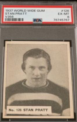 Stan Pratt #126 Hockey Cards 1937 V356 World Wide Gum