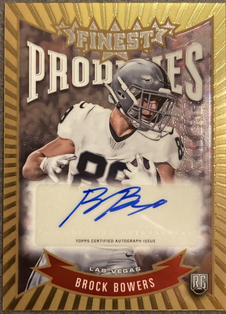 Brock Bowers #P-BB Football Cards 2024 Topps Finest Prodigies Autograph