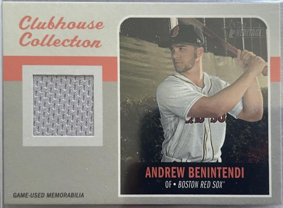 Andrew Benintendi #AB 2019 Topps Heritage Clubhouse Collection Relics Baseball