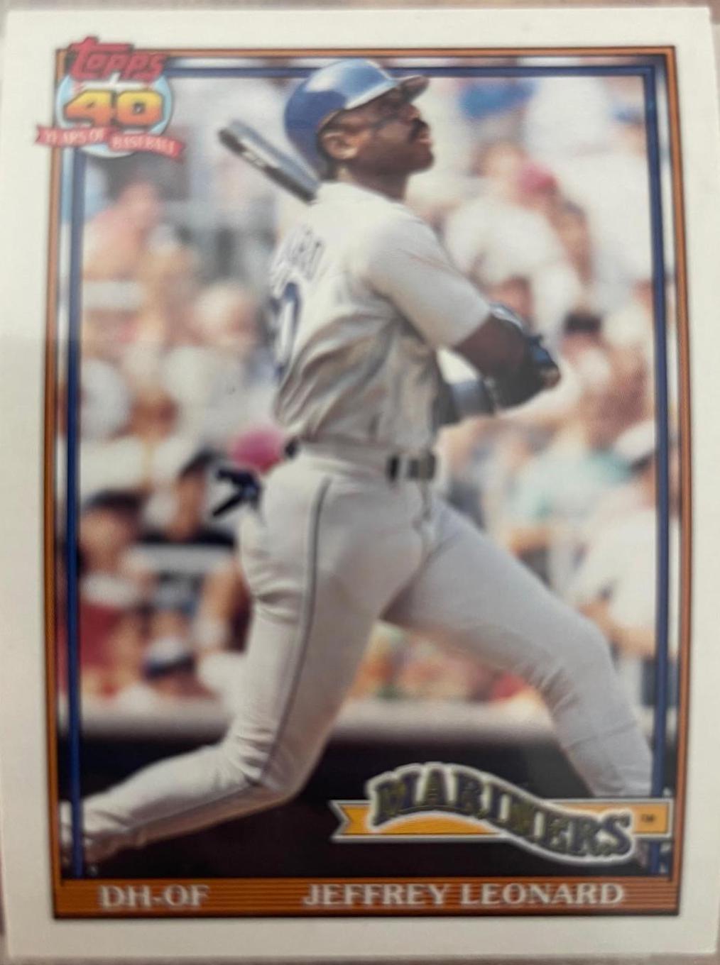 Jeffrey Leonard #55 Baseball Cards 1991 O Pee Chee
