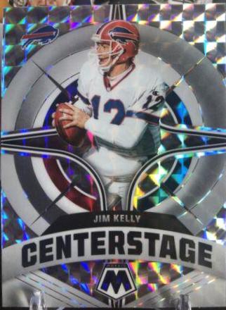 Jim Kelly #CS-12 Football Cards 2022 Panini Mosaic Center Stage