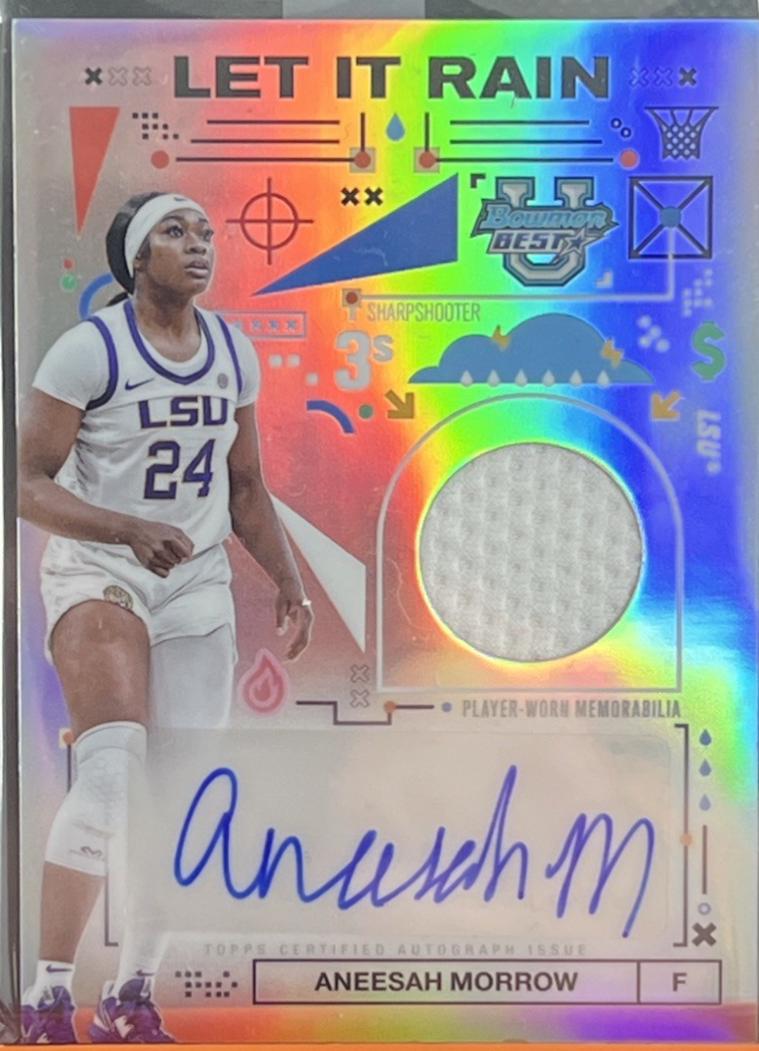 Aneesah Morrow #LRRA-AM 2024-25 Bowman's Best University Basketball Let It Rain Relic Autographs