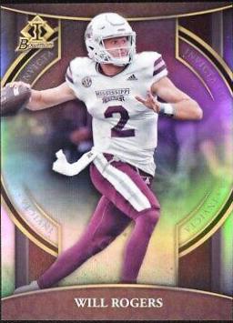 Will Rogers #BI-10 Football Cards 2022 Bowman Chrome University Invicta