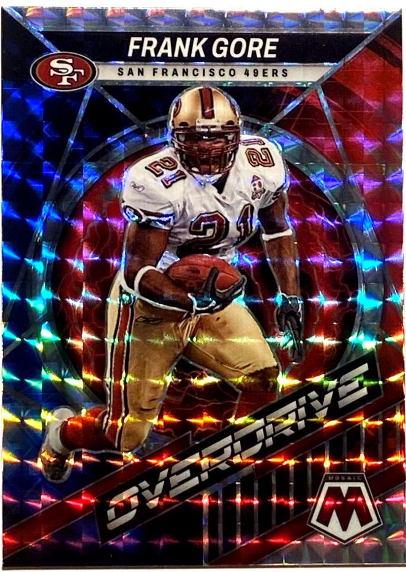Frank Gore #OS-15 Football Cards 2022 Panini Mosaic Overdrive