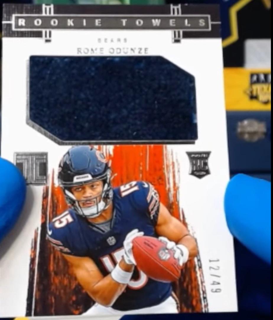 Rome Odunze #5 Football Cards 2024 Panini Impeccable Rookie Towel