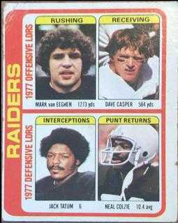 Raiders Team Checklist