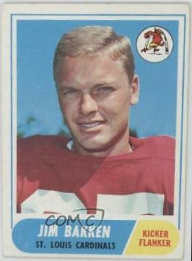 Jim Bakken #8 Football Cards 1968 Topps