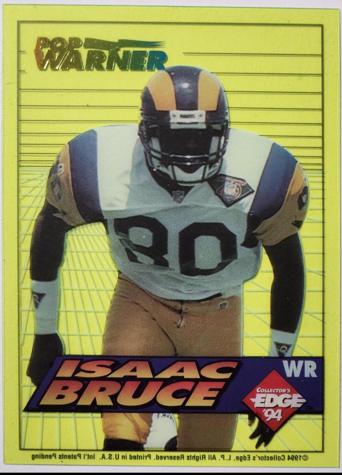 Isaac Bruce #13 Football Cards 1994 Collector's Edge Boss Rookies Update Pop Warner Promos
