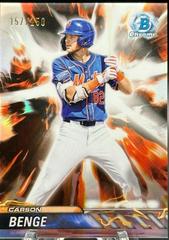 Carson Benge [Refractor] #PP-8 Baseball Cards 2024 Bowman Draft Plasma Power Prices