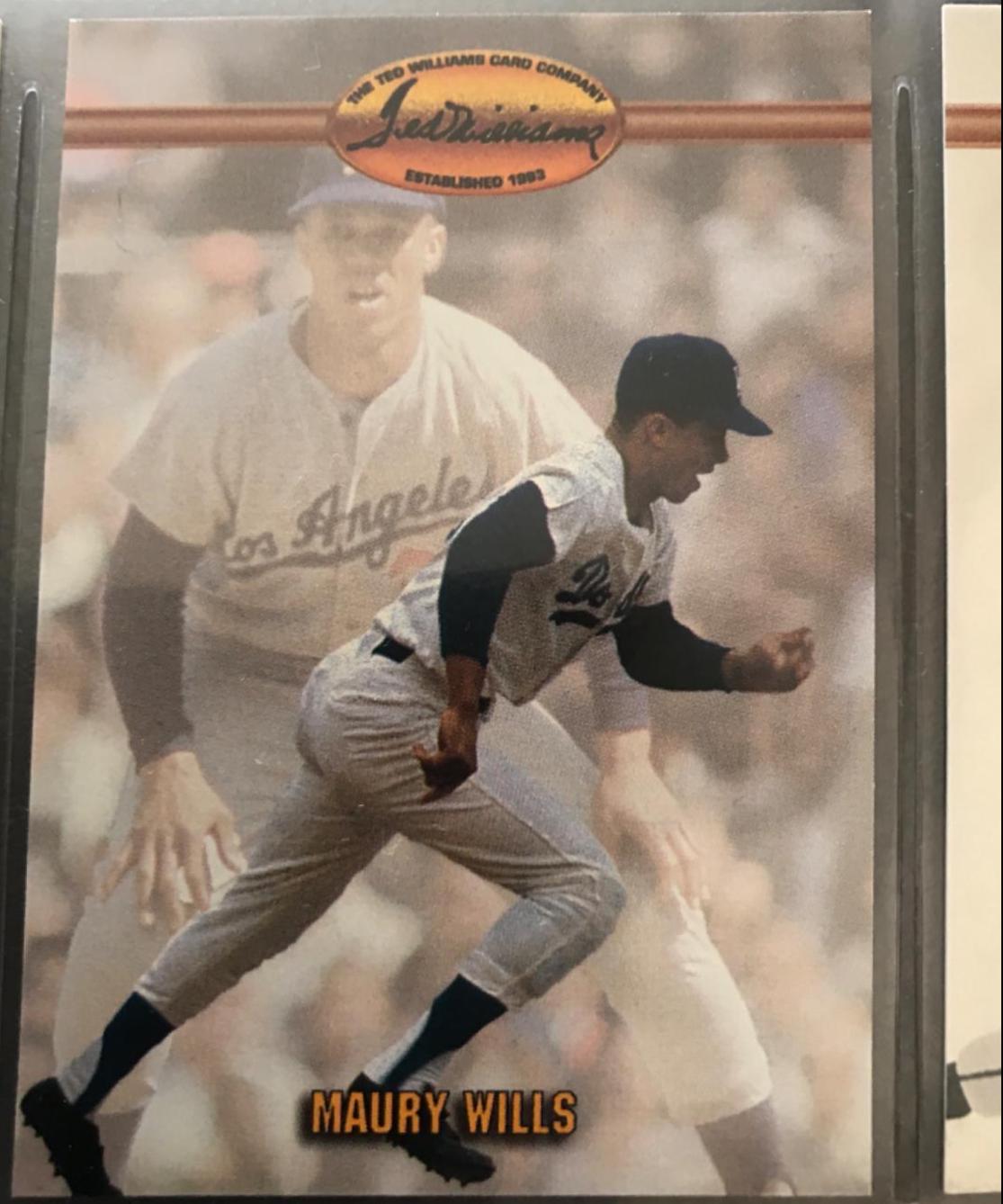 Maury Wills #17 Baseball Cards 1993 Ted Williams Co