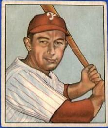 Eddie Waitkus #30 Baseball Cards 1950 Bowman