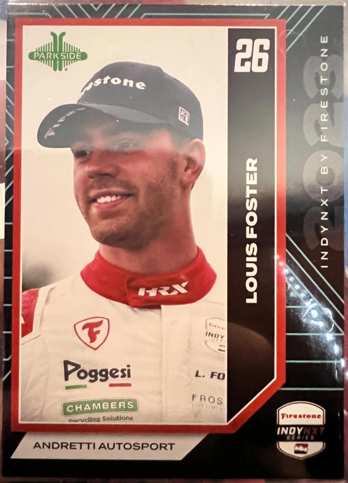 Louis Foster #INXT-LF Racing Cards 2024 Parkside NTT IndyCar INDYNXT