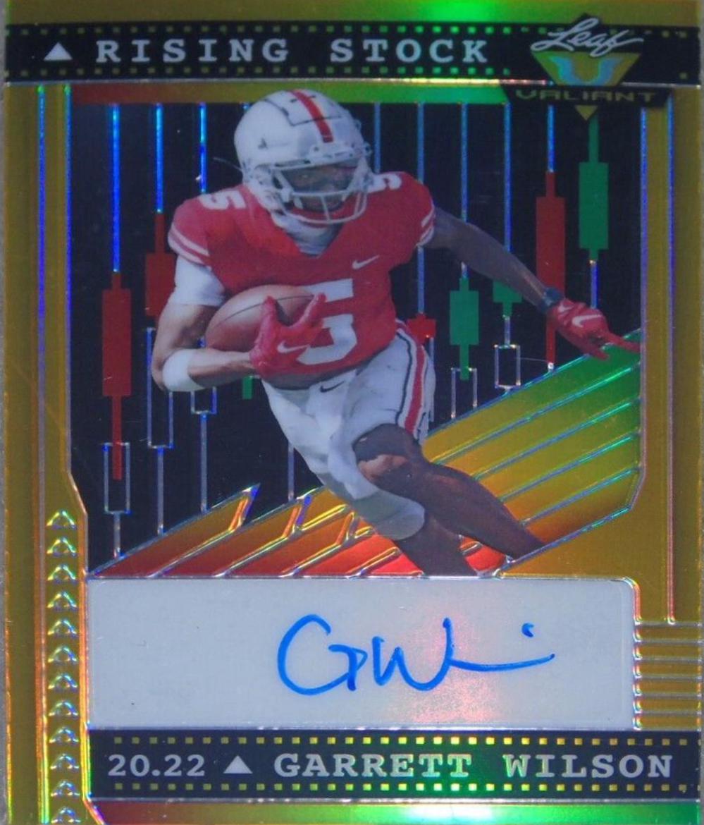 Garrett Wilson #RS-GW1 2022 Leaf Valiant Autographs Rising Stock Football