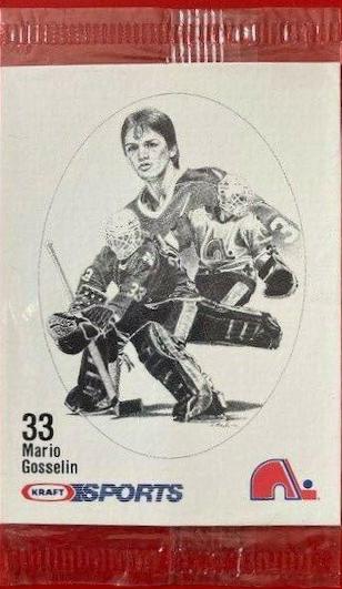Mario Gosselin Hockey Cards 1986 Kraft Drawings