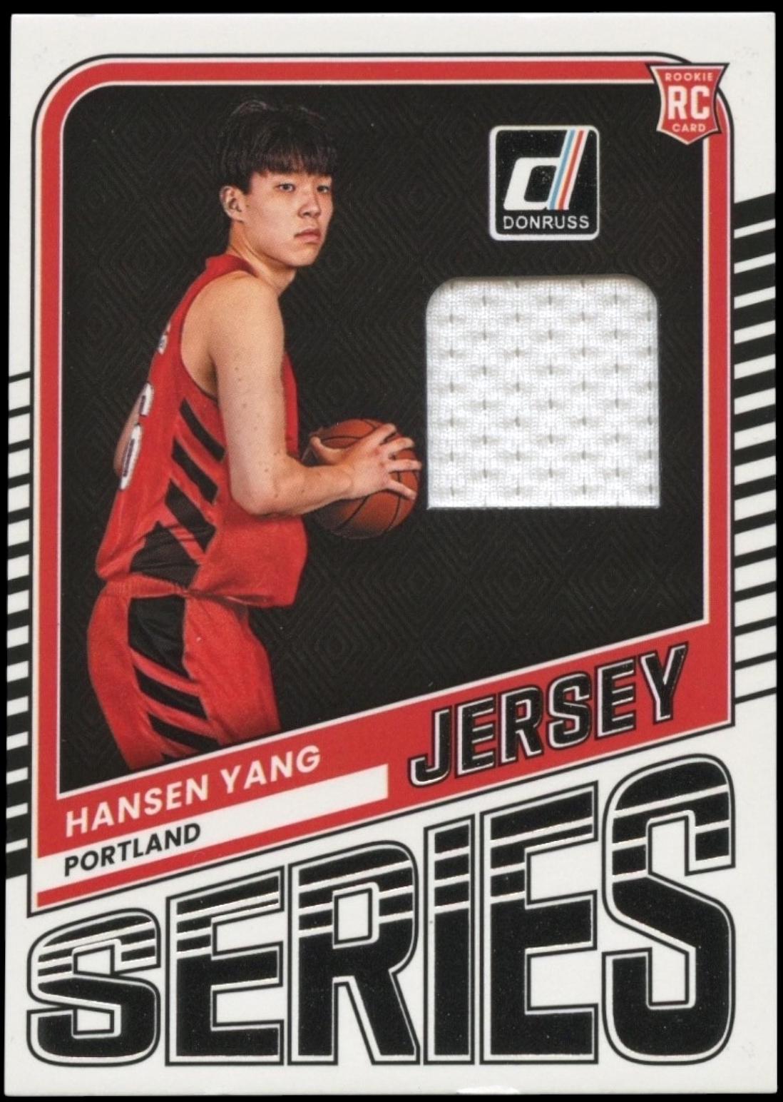Hansen Yang #8 2025 Panini Donruss Jersey Series Basketball