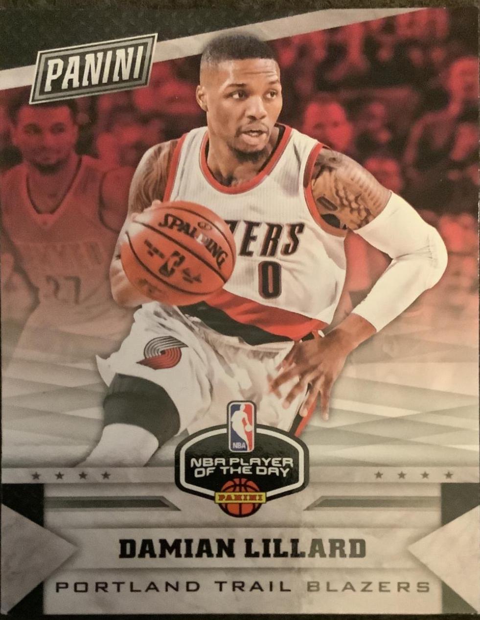 Damian Lillard #27 Basketball Cards 2017 Panini NBA Player of the Day