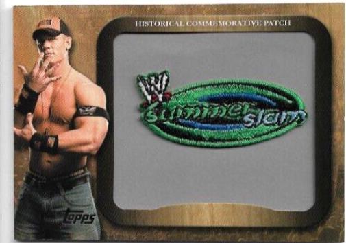 John Cena #P3 Wrestling Cards 2009 Topps WWE Historical Commemorative Patch