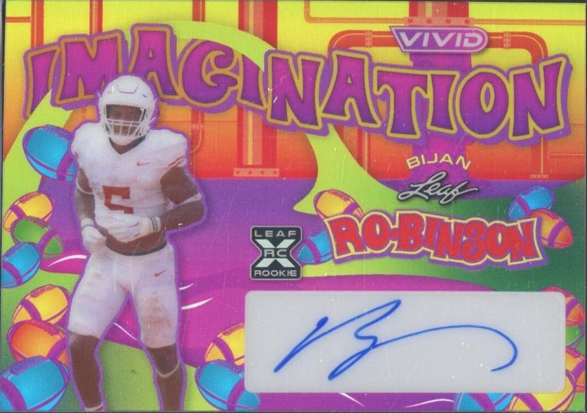 Bijan Robinson #VI-BR1 Football Cards 2023 Leaf Vivid Autographs Imagination