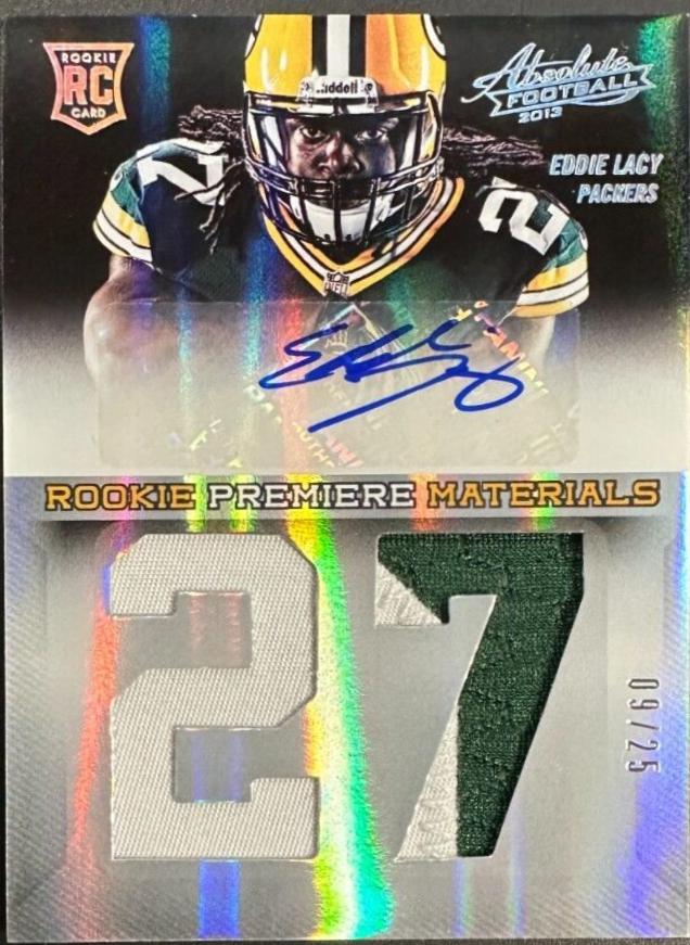 Eddie Lacy [Rookie Premiere Materials Signature Jumbo Jersey Number Prime] #208