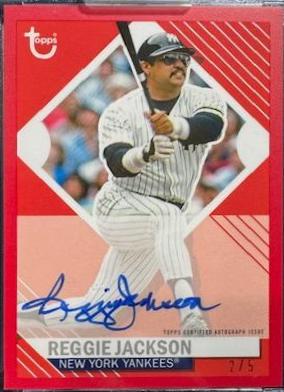 Reggie Jackson #BKA-RJ Baseball Cards 2021 Topps Holiday Brooklyn Collection