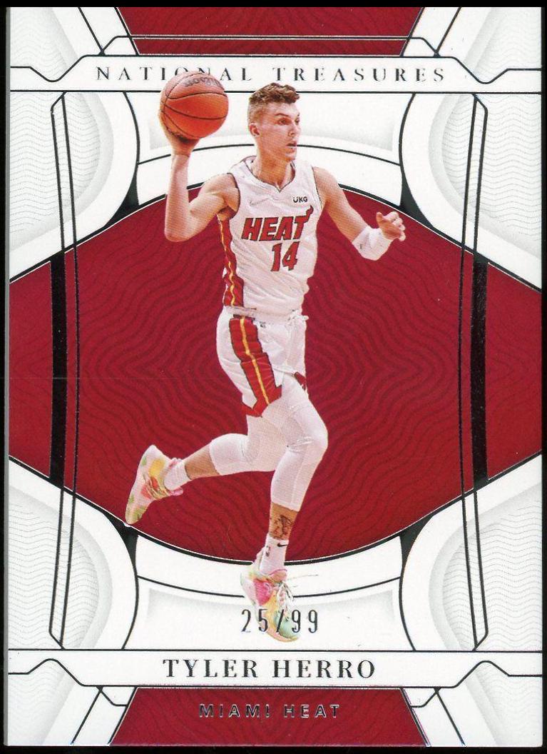 Tyler Herro #8 Basketball Cards 2021 Panini National Treasures