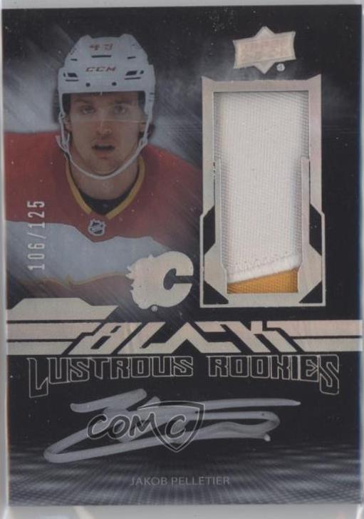 Jakob Pelletier #LRAP-JP Hockey Cards 2023 SPx UD Black Lustrous Rookie Auto Patch