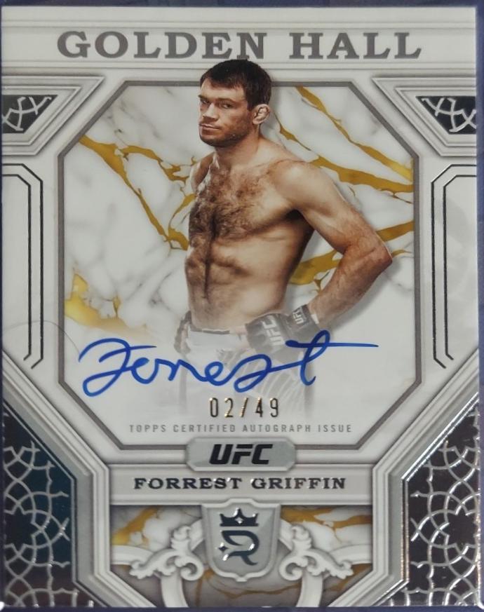 Forrest Griffin #GH-FG Ufc Cards 2024 Topps Royalty UFC Golden Hall Autograph