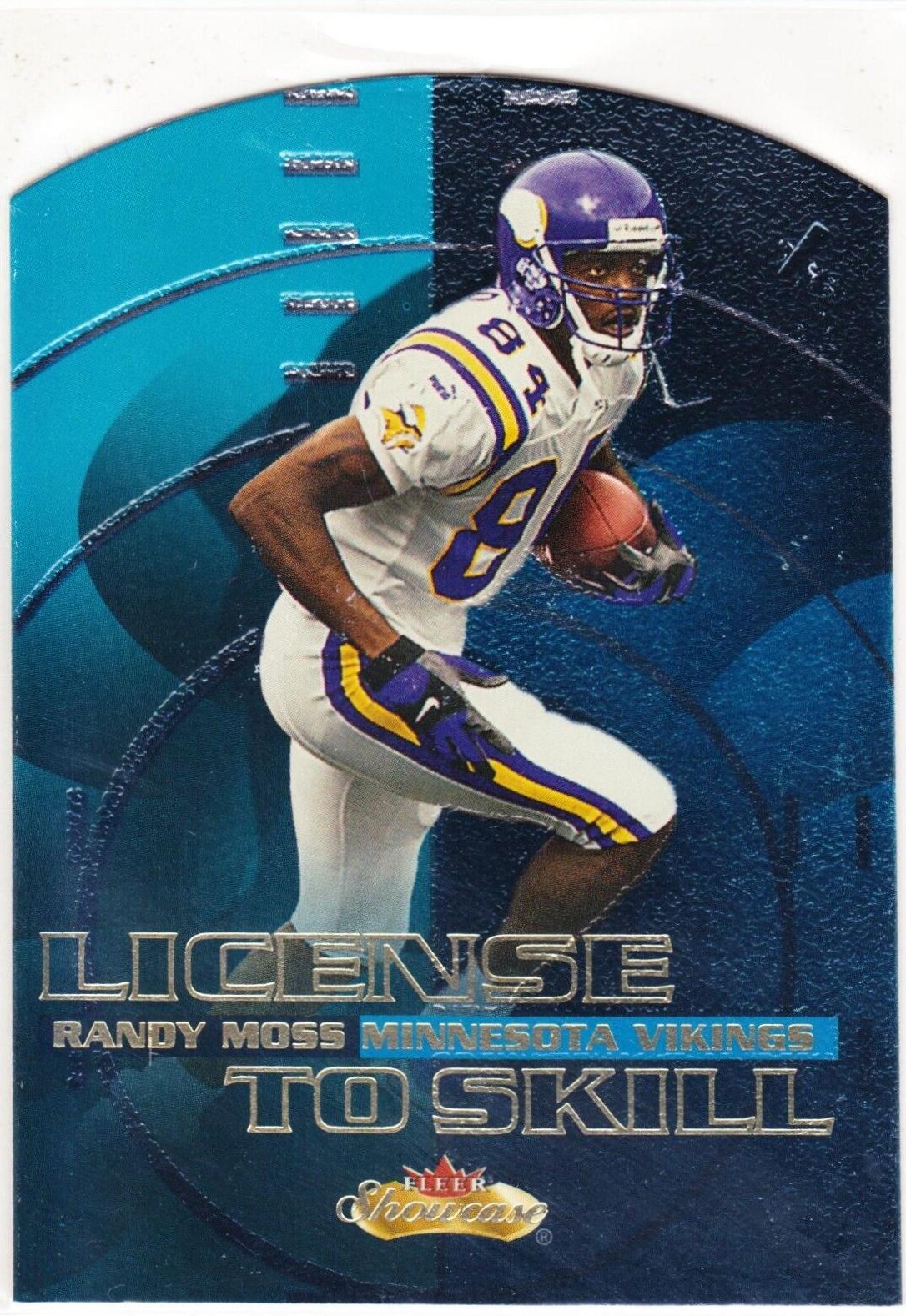 Randy Moss #9 LS Football Cards 2000 Fleer Showcase License to Skill